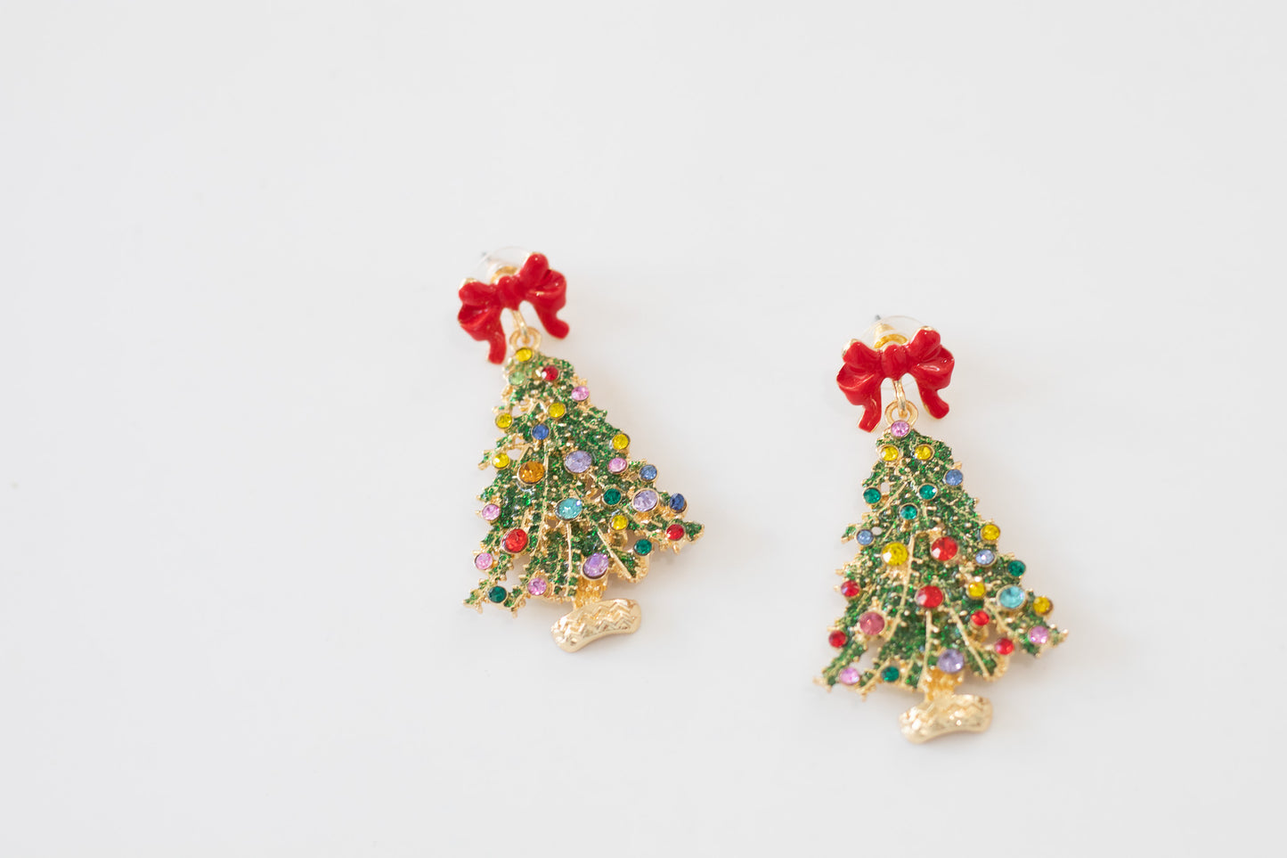 Holly Jolly Glam Christmas Tree Earrings