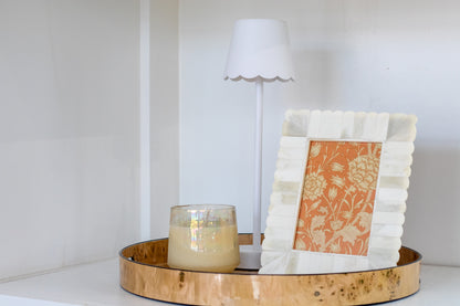 Burled Wood Pattern Round Tray