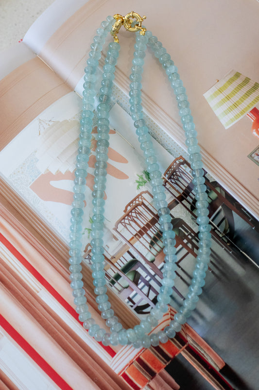 Sea-Glass Blue Candy Necklace