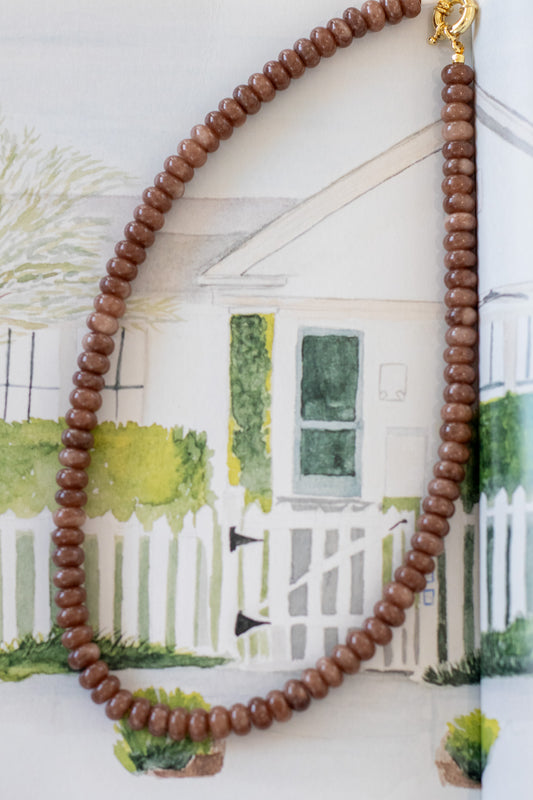 Coconut Brown Candy Necklace