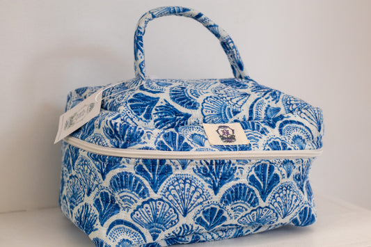 Blue Scallop Cosmetic Bag