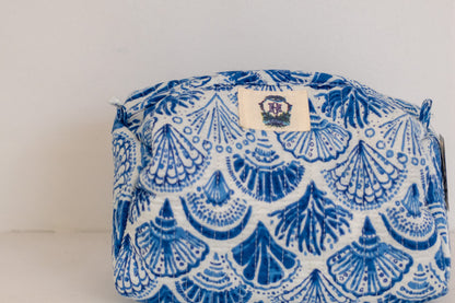 Blue Scallop Cosmetic Bag