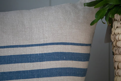 Coastal Lines Blue and taupe Lumbar