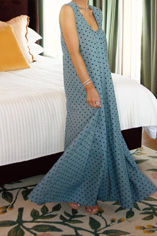 The Della Dot Maxi Dress