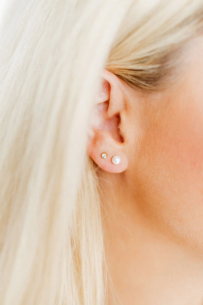 Paige Pearl Screwback Stud Earrings