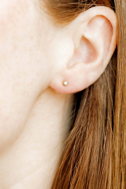Collins Clear Screwback Stud Earrings