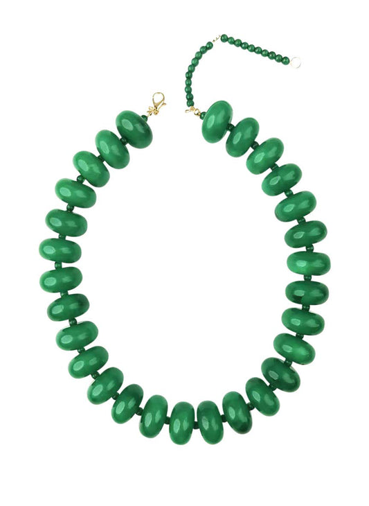 Emerald Tide  Beaded Necklace