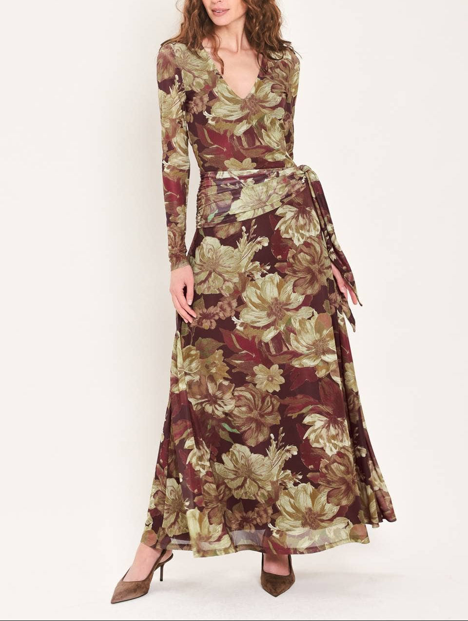 The Autumn Garden Floral Maxi Dress