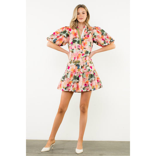 Wild Blooms Mini Dress