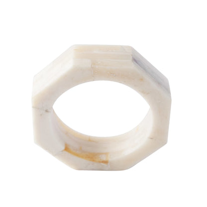 Octagon Shaped Napkin Rings, Set of 4