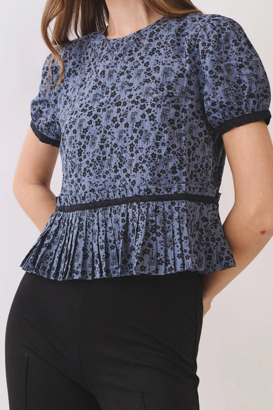Meadow Pleated Peplum Top