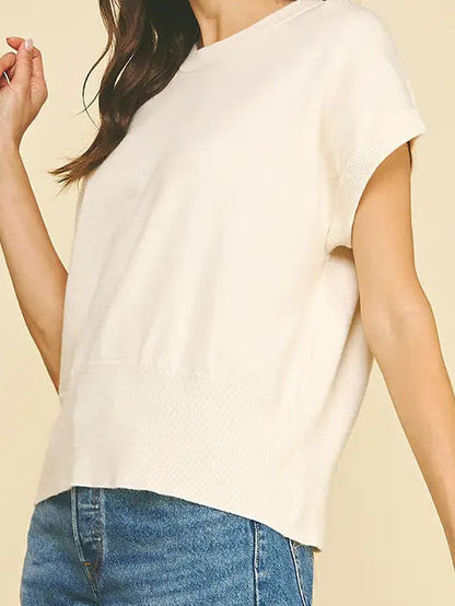 Emery Cream Cap Sleeve Sweater