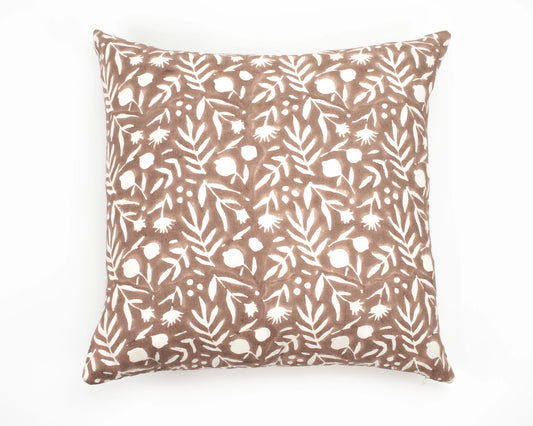 Aja Floral Block Print Pillow