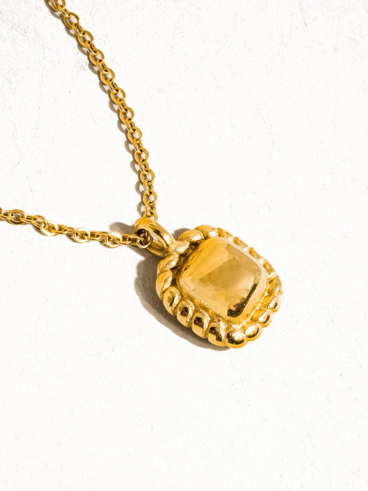 The Orla Gold Square Pendant Necklace