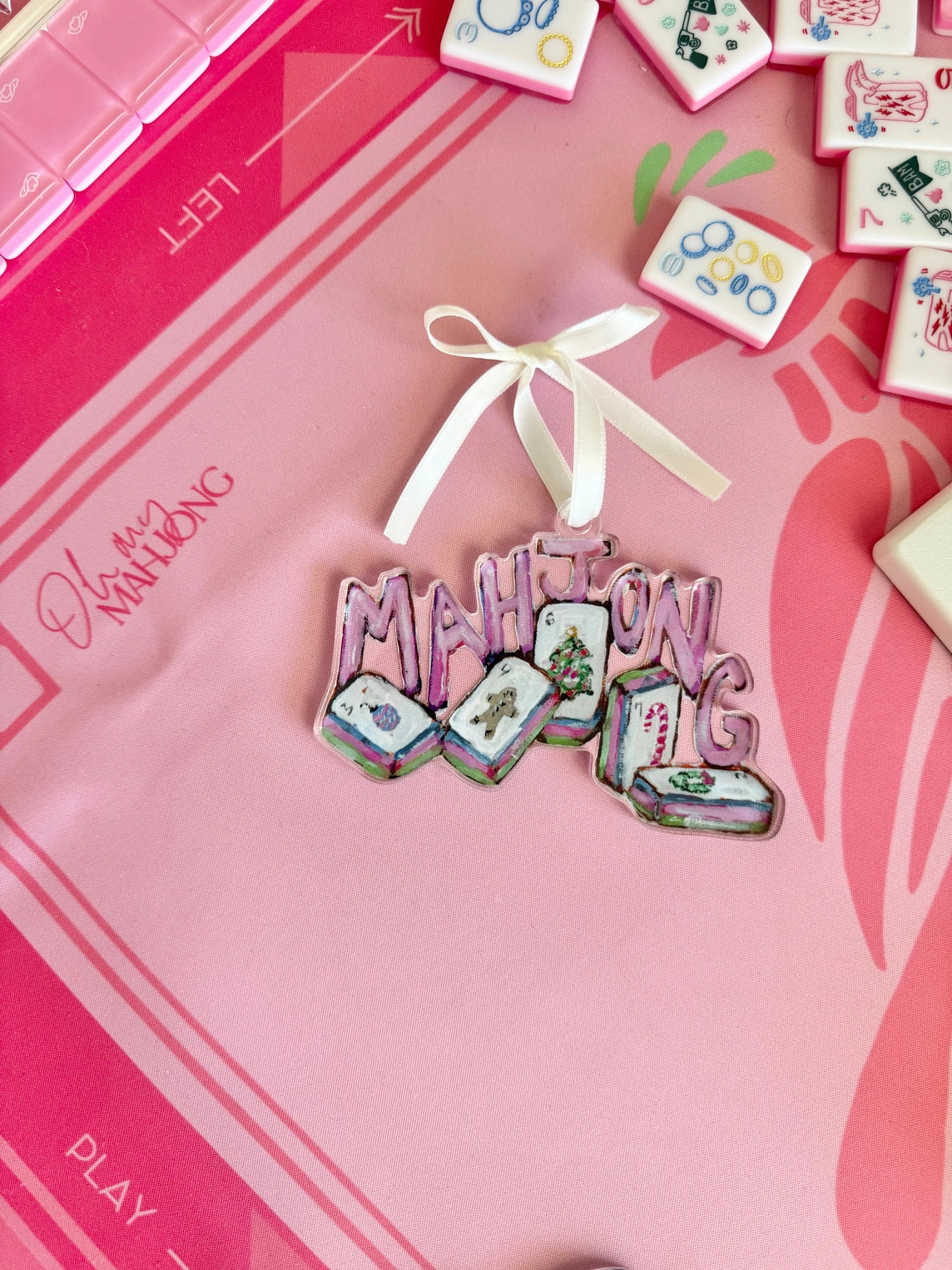 Christmas Mahjong Acrylic Ornament