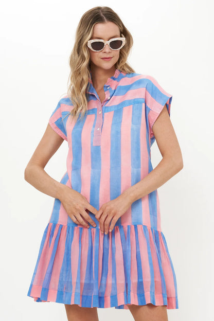 Oliphant- Cabana Pink  Cap Sleeve Mini