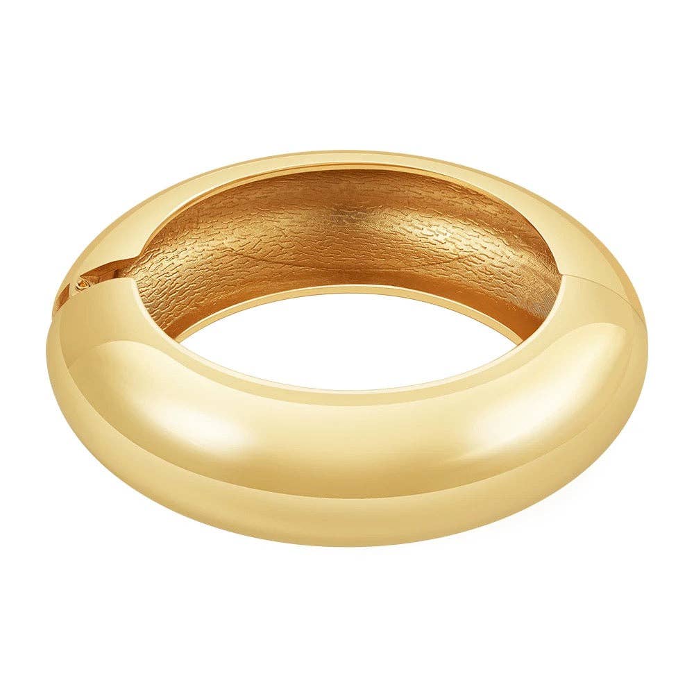 Gold ring on a white background