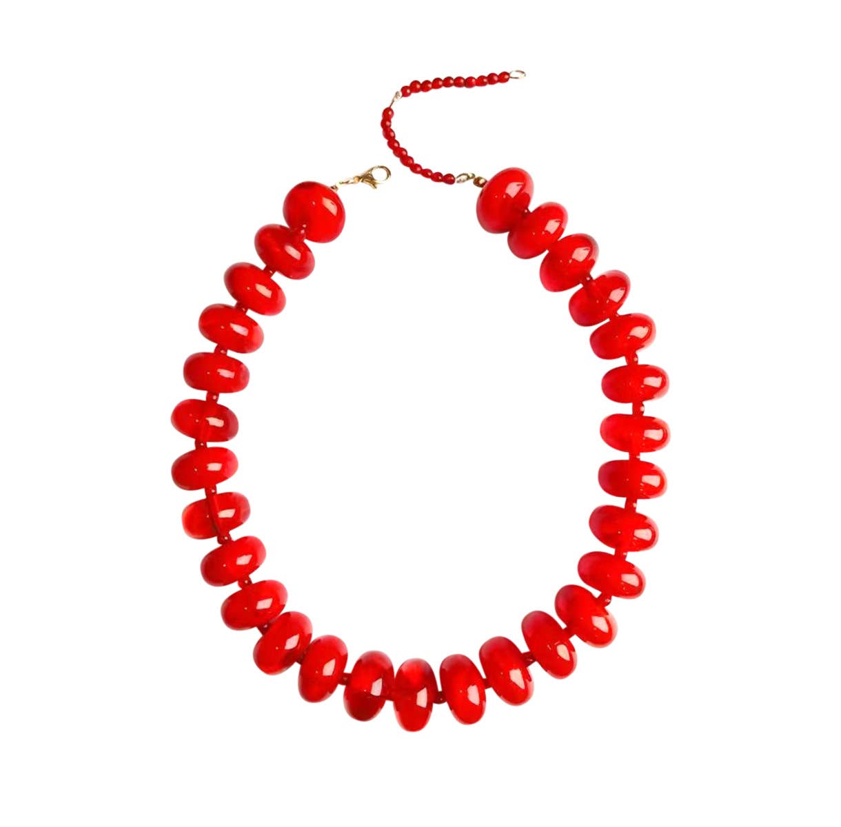 Red Collins Bubble Necklace