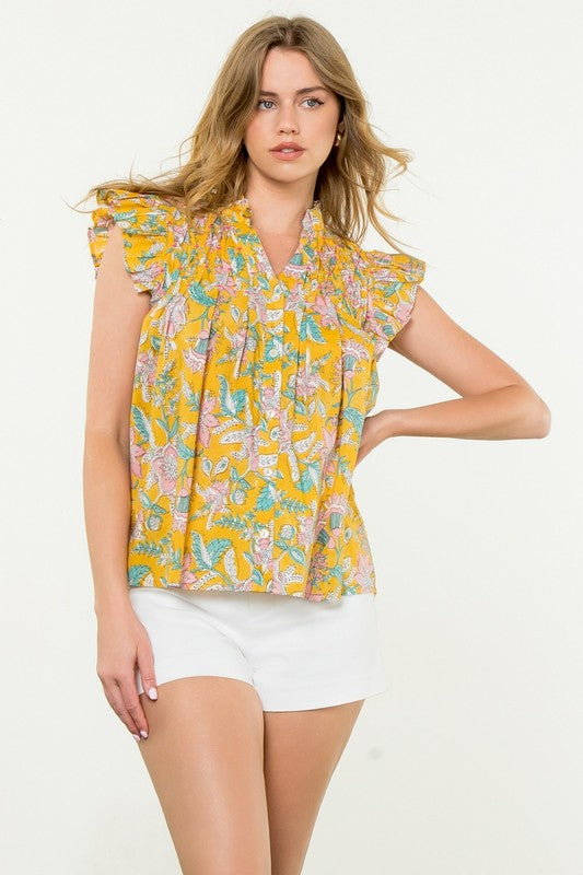 Sunny Days Flutter Top