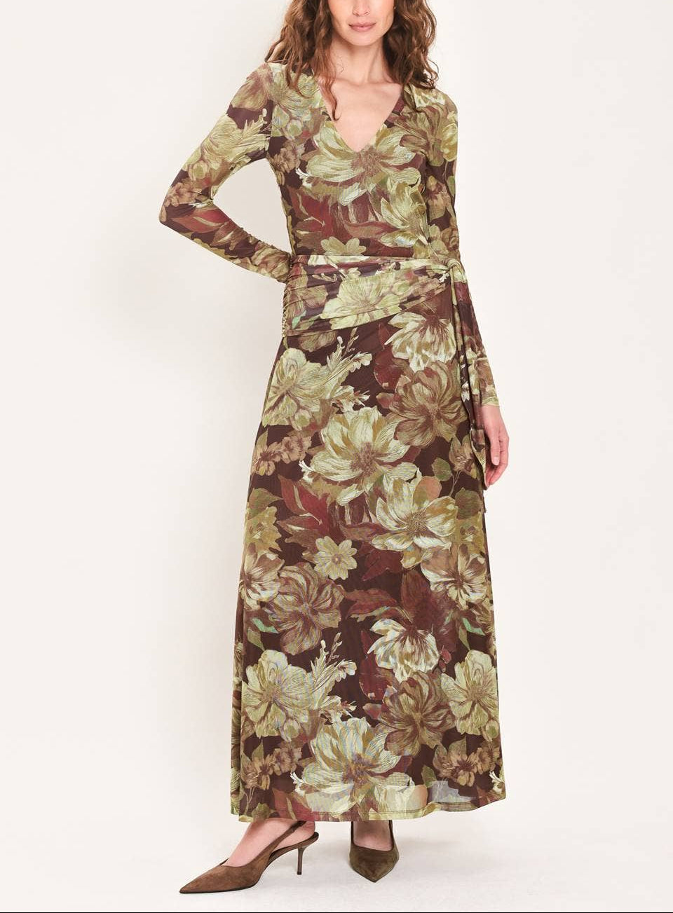 The Autumn Garden Floral Maxi Dress