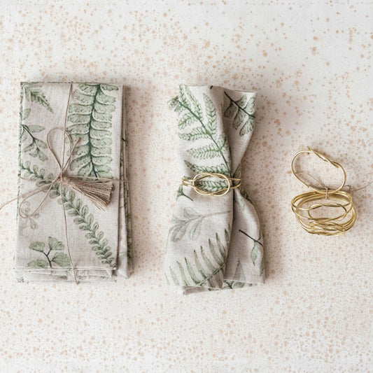 Gold Twisted Knot Napkin Rings, Set of 4