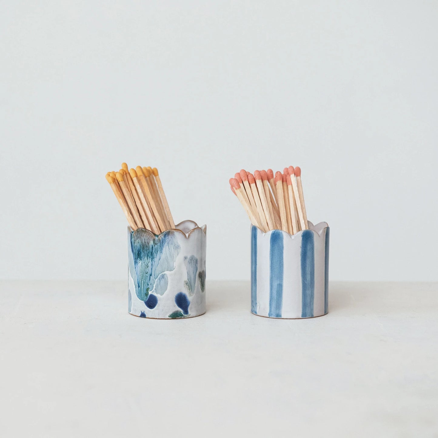 Seaside Stripes Stoneware Match holder