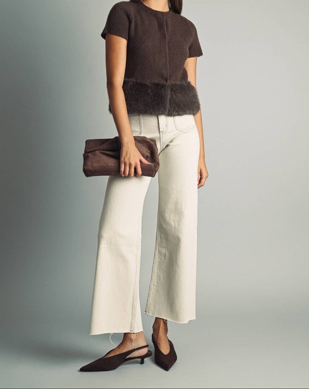 The Sloane Fur Trim Cardigan