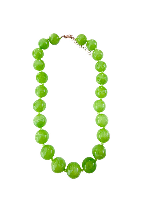 Lime Green Bubble Necklace
