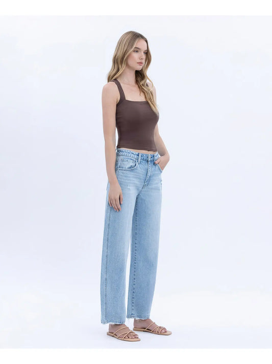 Super High Rise Crop Barrel Leg Jeans