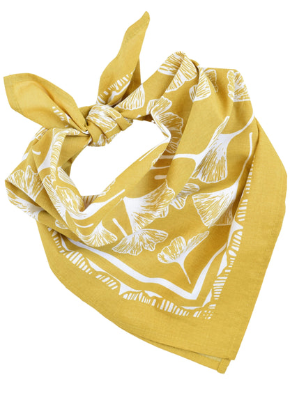 Yellow Ginkgo Leaf Bandanna