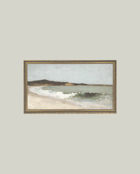 Beach Landscape Framed Antique Artwork