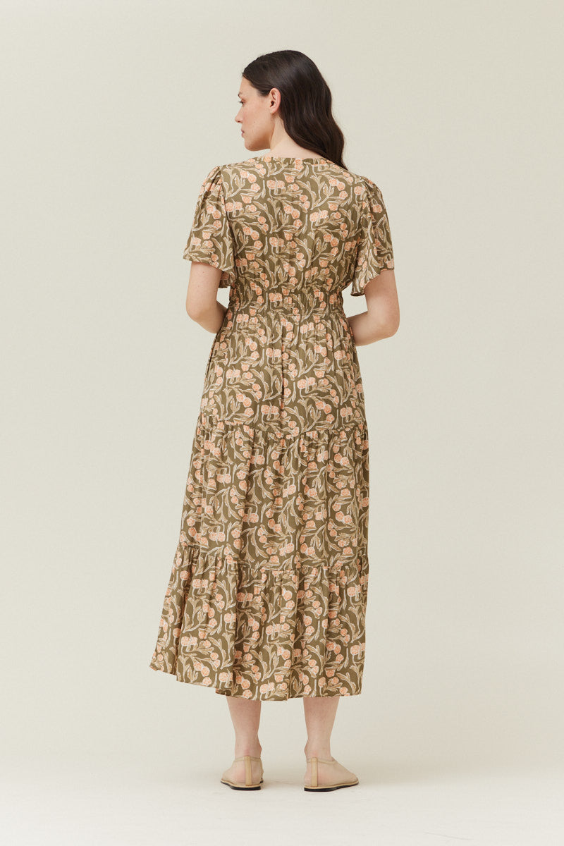 Mauve Sinched Waist Dress