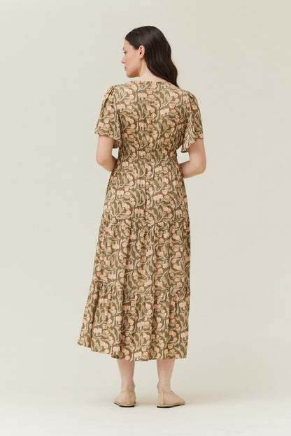 Mauve Sinched Waist Dress