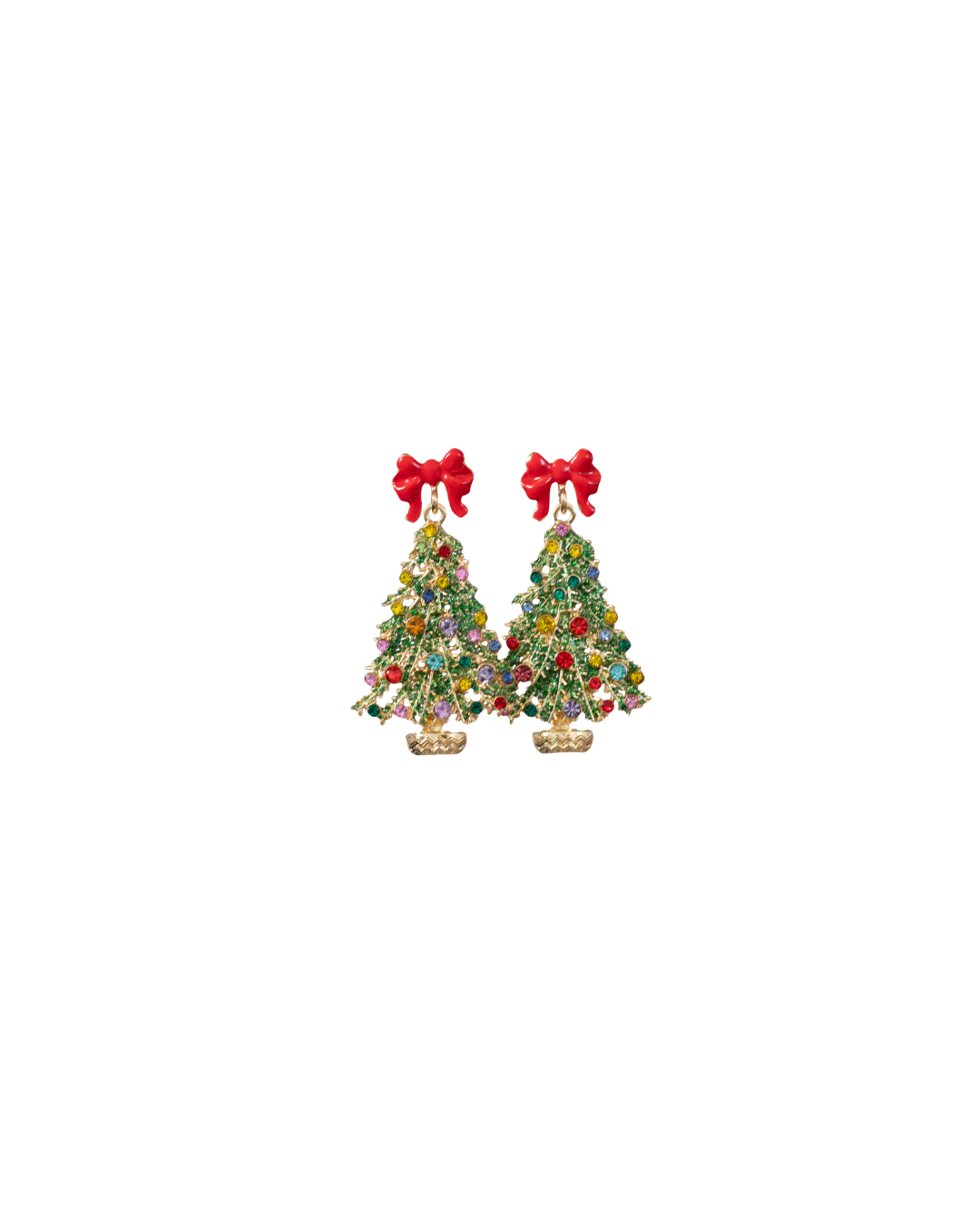 Holly Jolly Glam Christmas Tree Earrings