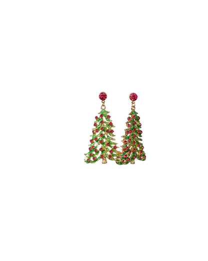 Merry & Bright Christmas Tree Earrings