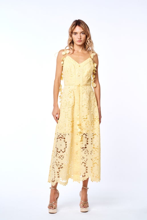 Ciebon- Azalia Yellow Lace dress