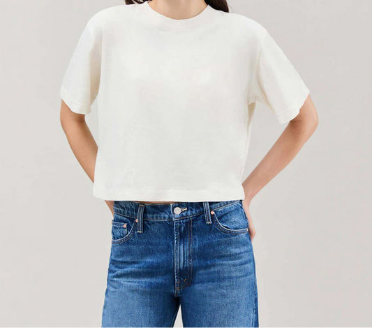 Women's boxy white tee