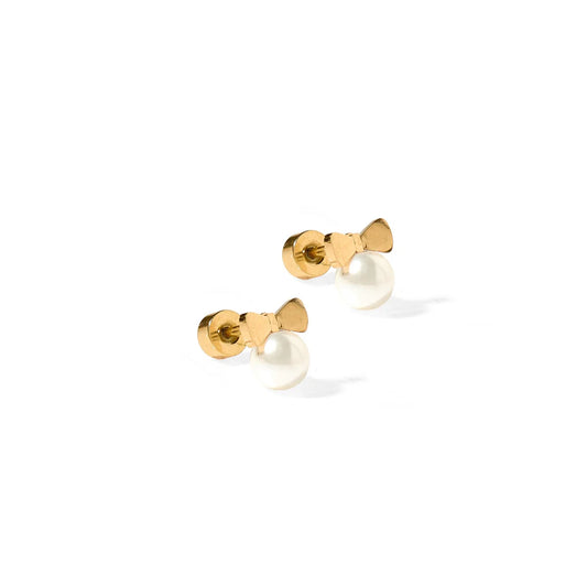 Hadley Pear Bow Stud Earrings