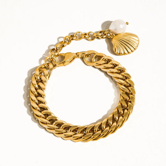 Shell and Pearl Bracelet