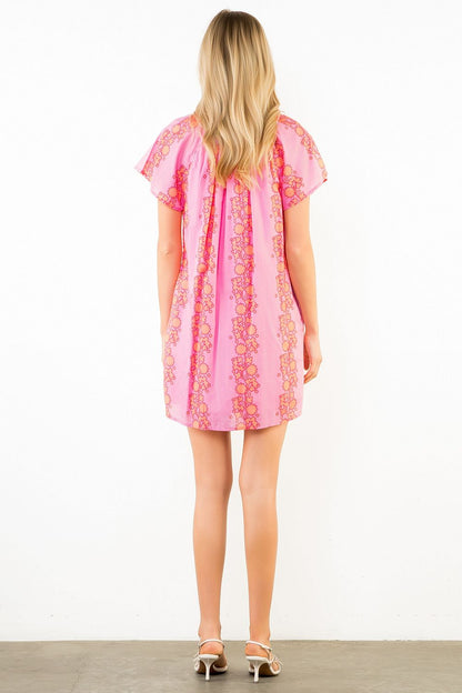 The Coastline Dress / Pink & Blue