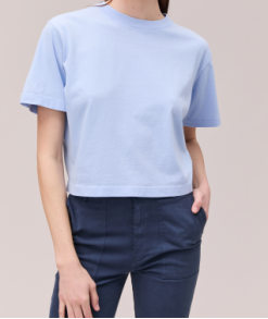light blue cotton tee