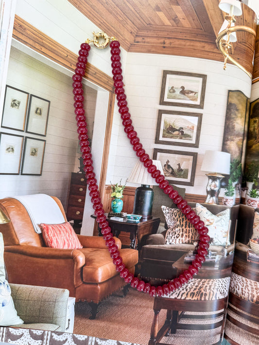 Cranberry Kiss Candy Necklace