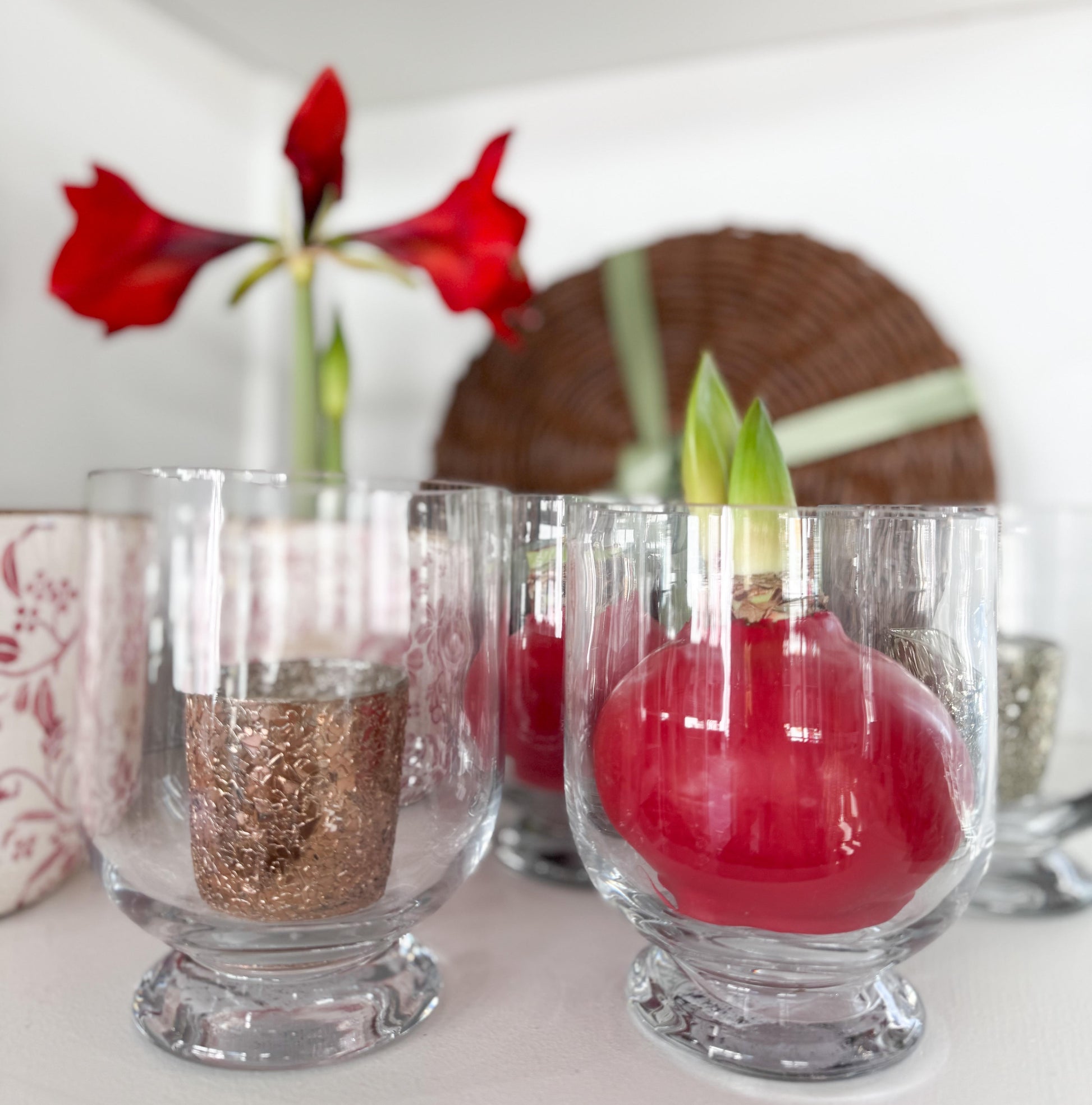 Glass Vase with candle or flower in it
