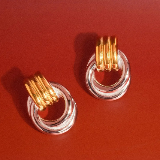 Mixed Metal Hoops